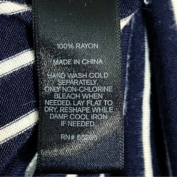 EXPRESS draped neck bold diagonal stripe band bottom sleeveless tunic top S - Picture 8 of 8